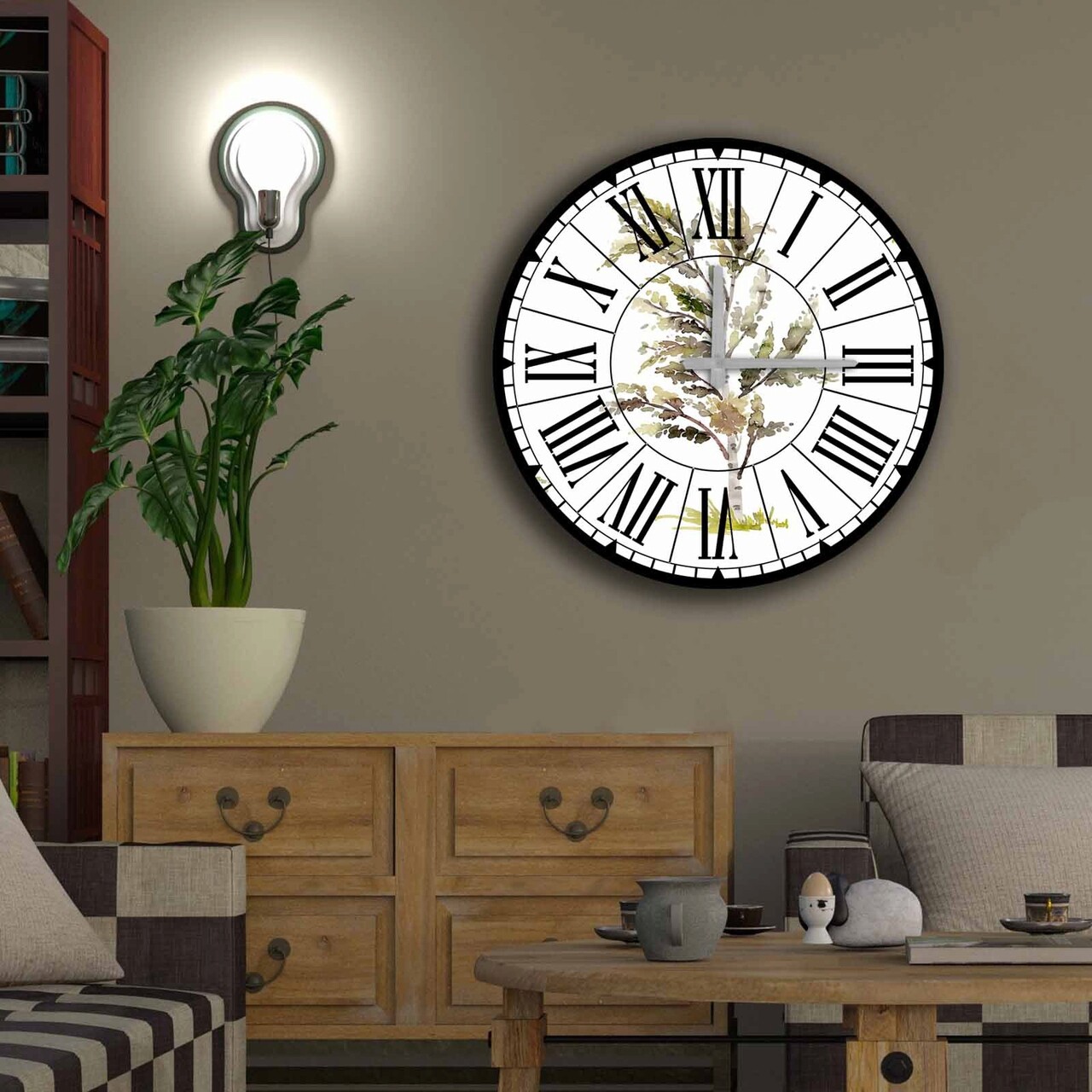 Ceas de perete, 5050MS-080, ø50 cm, Multicolor - imagine 3